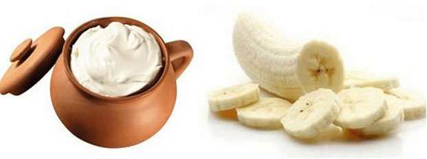 Mask mat sauerem Crème a Banann